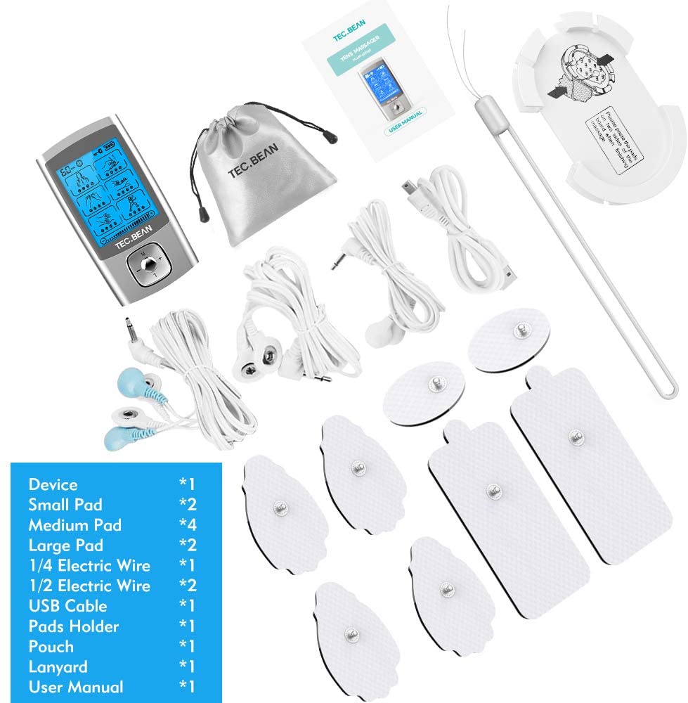 Rechargeable TENS Unit Machine - Electrical Muscle Stimulator for